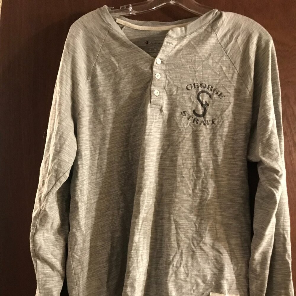 George Strait gray long sleeve tshirt. Size L